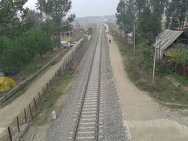 Track near the Anantnag railway station