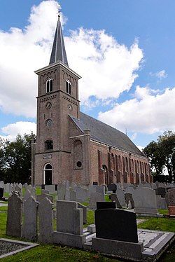 Kerk van Ternaard uit die 16de eeu, toring uit 1871