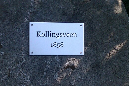 Gedenksteen voor het ontstaan van het Kollingsveen in 1858