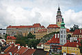 Blick auf Schloss Böhmisch Krumau (Český Krumlov)