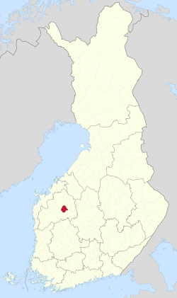 Ubicación de Kuortane en Finlandia