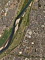 樟葉パブリック・ゴルフ・コース全体（枚方市）の空中写真。（2008年撮影）