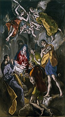 L'Adoration des bergers, Le Greco, vers 1613.