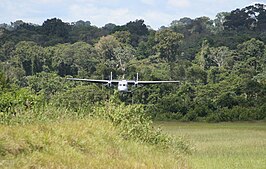 landing op de airstrip