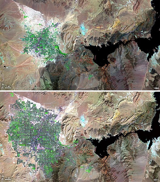 Fichier:Landsat View, Las Vegas, Nevada - Flickr - NASA Goddard Photo and Video.jpg