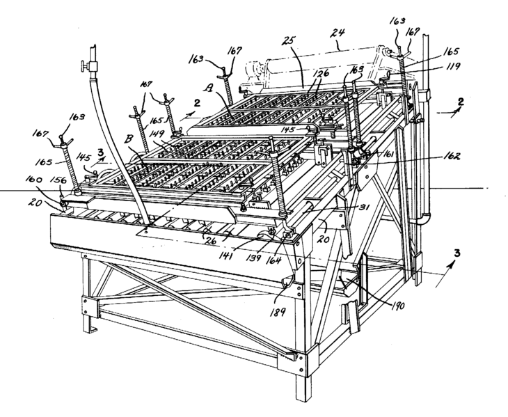 File:Lapeyre Automatic Shrimp Peeling Machine 1957 patent diagram.png