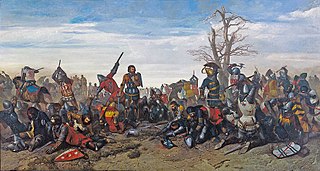Combat of the Thirty 1351 battle of the Breton War of Succession in Guillac, Duchy of Brittany (now part of France)