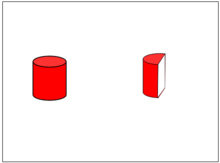 Figure 2: Now the left half of the cylinder is the "free" body. Left half of red cylinder freed.PNG