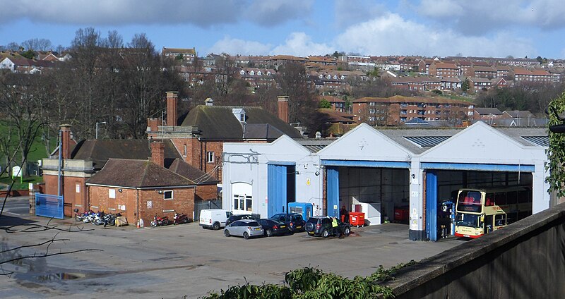 File:Lewes Road Bus Garage seen from Bear Road, Brighton (February 2014) (1).JPG