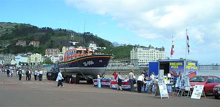 The Llandudno Lifeboat on the promenade