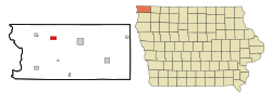 Location of Lester, Iowa