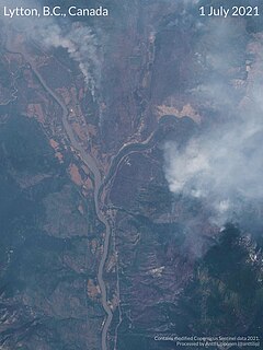 Lytton wildfire Wildfire in Lytton, British Columbia on June 30, 2021