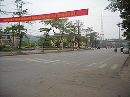 Straatbeeld in Yên Bái