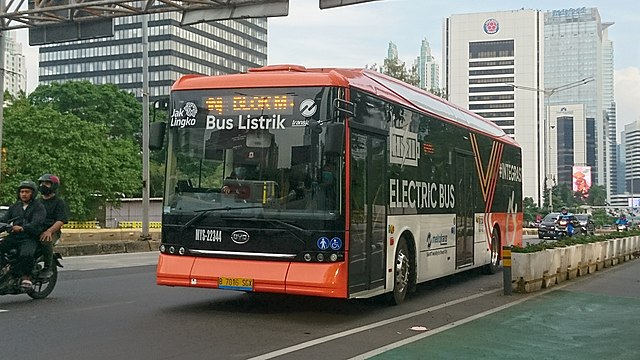 Electric bus in Jakarta