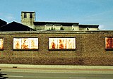 Gesloopte fabrieksmuur met erachter de Cokesfabriek, 2007