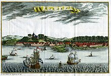 Dutch Malacca, c. 1750 Malaca, Malaka, Histoire generale des voyages, Paris, Didot, 1750.jpg