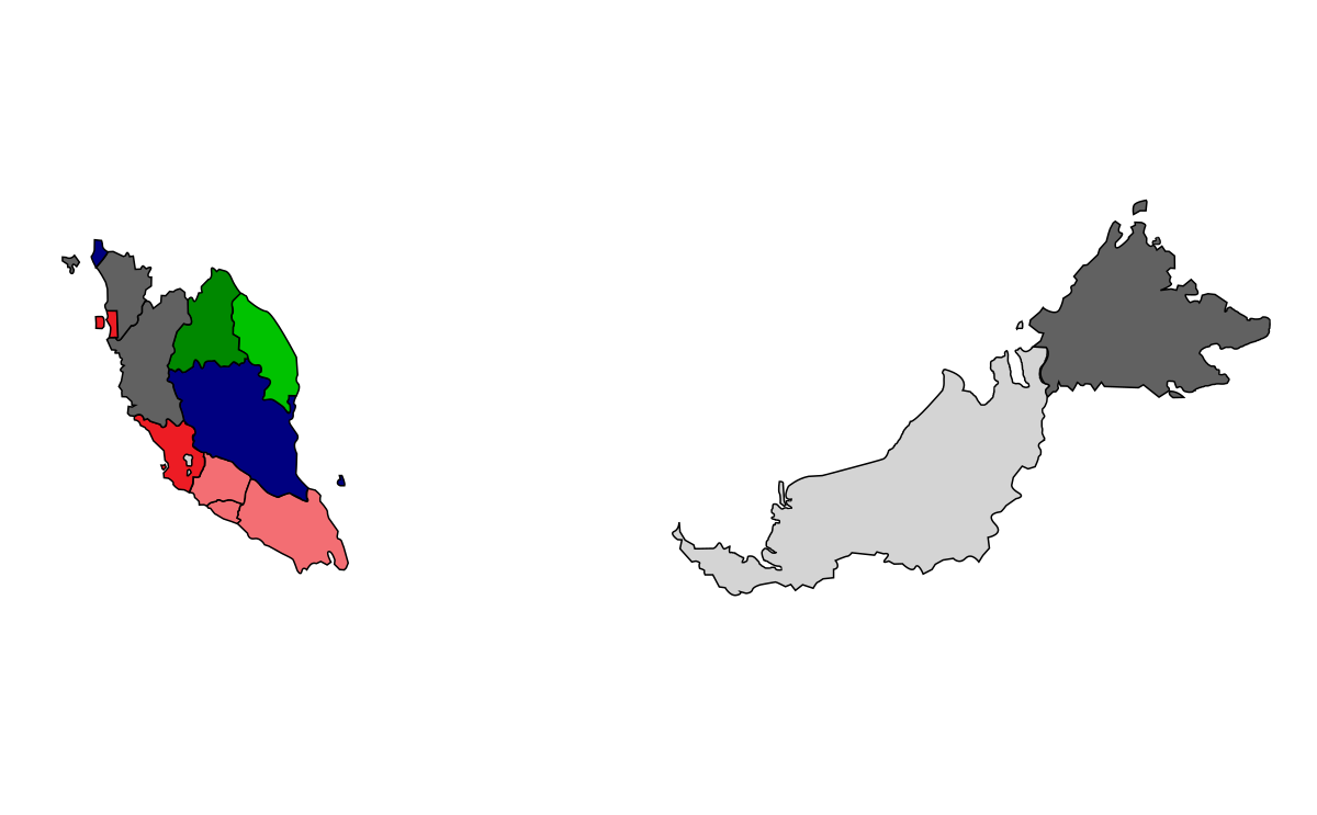 Штаты малайзии. Malaysia States. Выборы 2018 Малайзия.