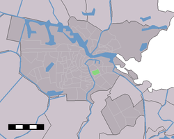 Location of the Oosterparkbuurt neighborhood in Amsterdam