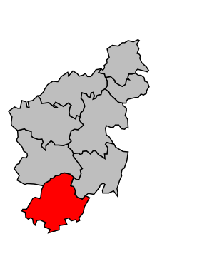 Kanton na mapě arrondissementu Villefranche-de-Rouergue