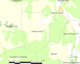 Mapa obce Chemin-d’Aisey