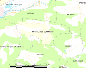 Poziția localității Montclar-de-Comminges