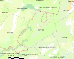 Gorniès - Localizazion