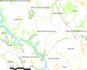 Poziția localității Saint-Priest-la-Roche