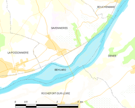 Mapa obce Béhuard