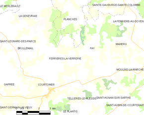 Poziția localității Ferrières-la-Verrerie