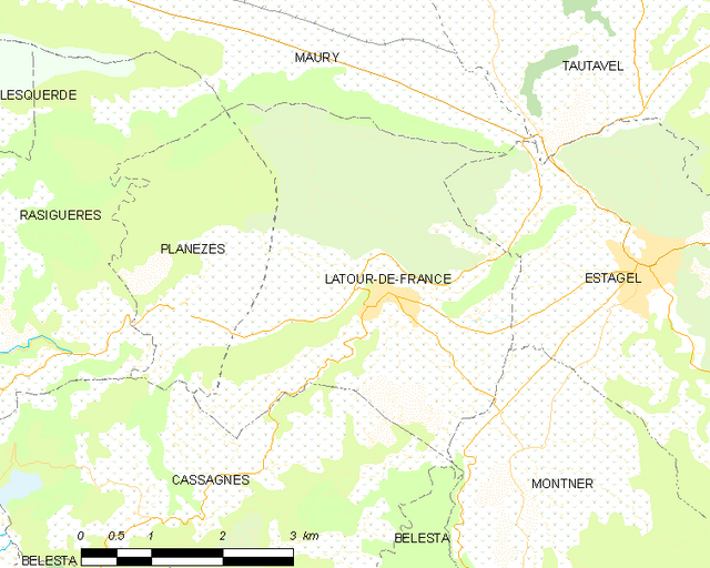 Poziția localității Latour-de-France