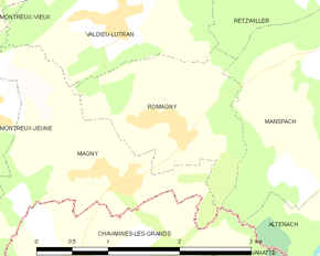 Poziția localității Romagny