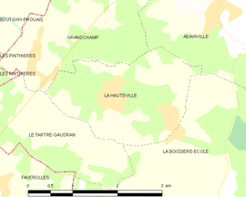 Mapa obce La Hauteville