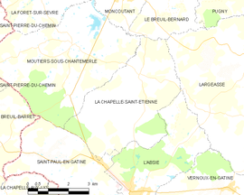 Mapa obce La Chapelle-Saint-Étienne