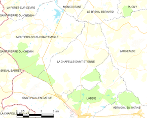 Poziția localității La Chapelle-Saint-Étienne