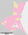 Mapa da prefeitura de Ibaraki