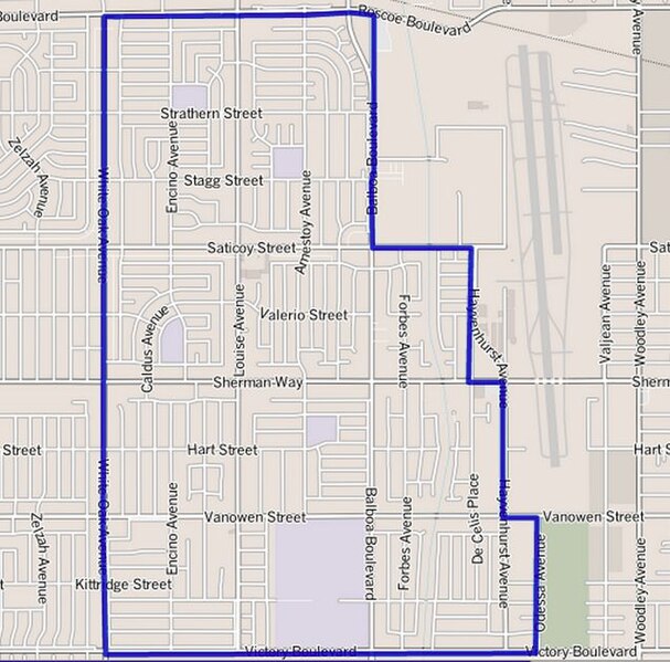 File:Map of Lake Balboa district, Los Angeles, California.jpg