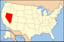 Location of the state of Nevada in the United States of America Map of USA NV.svg