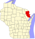 Map of Wisconsin highlighting Marinette County.svg