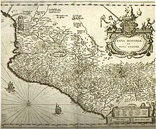 Mapa de la zona occidental del Virreinato, atlas de Janssonio y Blaew (siglo XVI).jpg