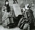 Fotografia de Marie Bashkirtseff na Academia Julian (década de 1880)