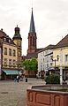 Blick auf die evangelische Stadtkirche in Emmendingen