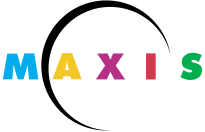 A color version of the Maxis logo, used since 1992