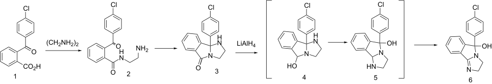 Mazindol synthesis.svg