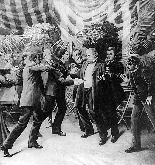 Leon Czolgosz strzela do prezydenta Williama McKinleya (1901)