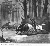Vaquero Mexicano (1869). El oficio de vaquero era uno de los oficios que desempeñaban los Charros en las haciendas.