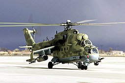 Yhdysvaltain ilmavoimien harjoituskäytössä oleva Mil Mi-24.