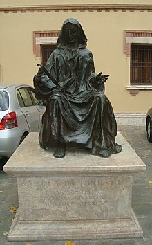 Monumento ad Andrea da Grosseto, 1973-74, scultura in bronzo, in Piazza Baccarini a Grosseto.
