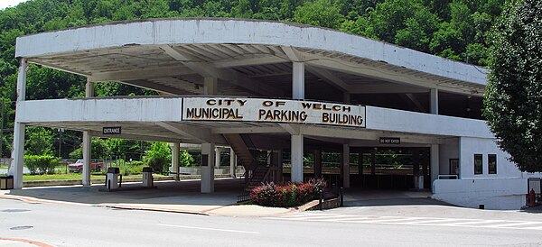 Municipal parking building in Welch