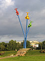 Monumento a la primera cañería instalada en Rusia