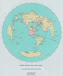 Azimuthal map centered in the USA National Atlas 1970 - World around the United States.jpg
